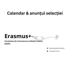 Selecție mobilități de studiu Erasmus+: 07.03.2024 –03.04.2024